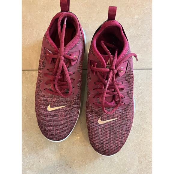 Nike Flex Trainer Team Sneaker Shoe Women 7 Active Athletic Running Walking Red - Picture 3 of 8